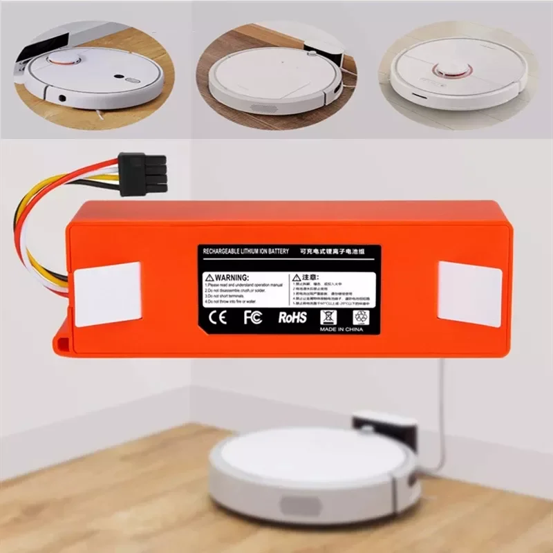 

2022 For Xiaomi Robot Vacuum Cleaner Maintenance Parts Roborock 14.4V 6500Mah Li-ion Battery S50 S51 S55