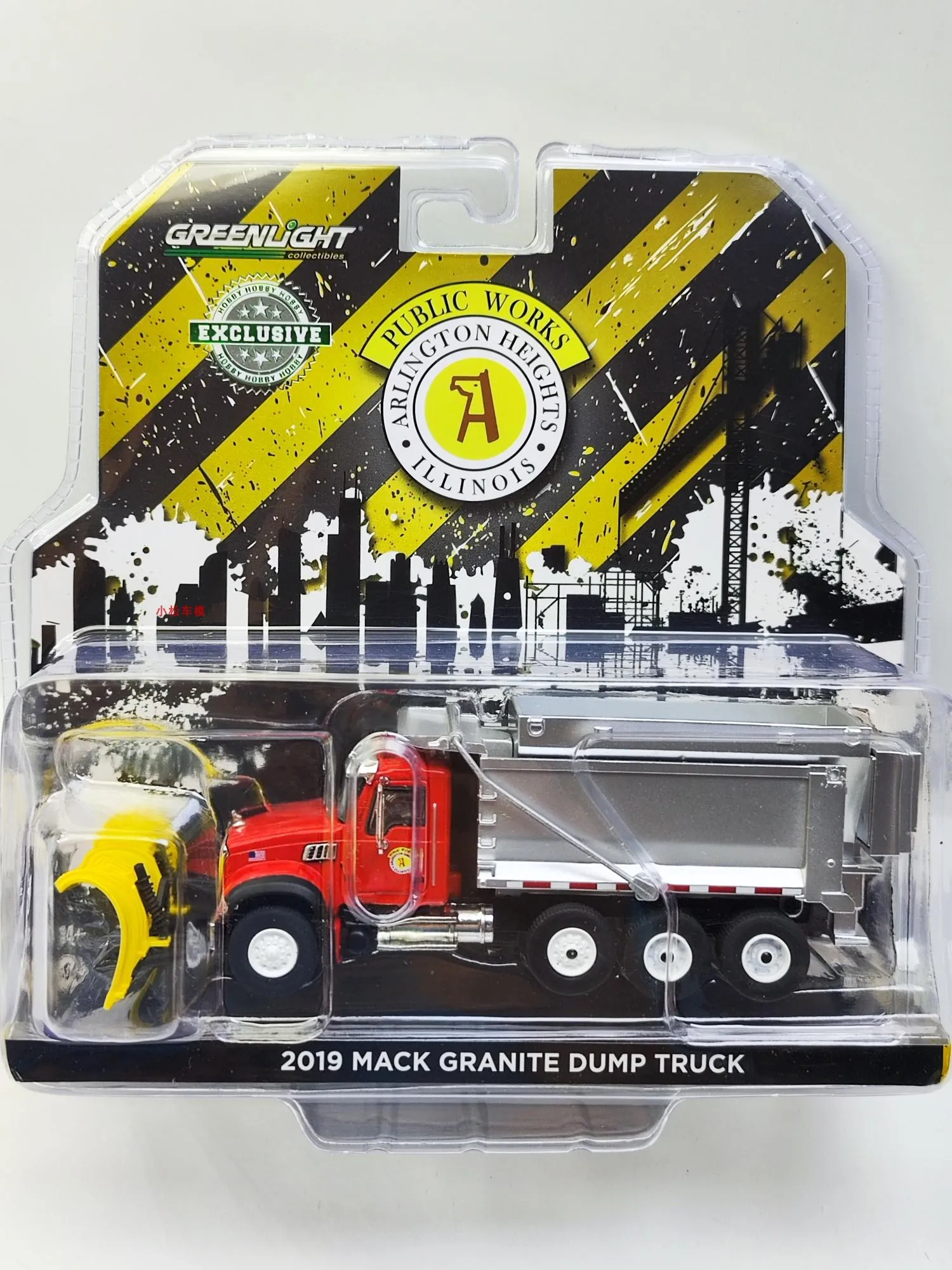 

1/64 Scale Diecast Car Model Toys 2019 M-ack Granite Dump Truck GreenLight Die-Cast Metal Vehicle For Kids Boys Gift Friend