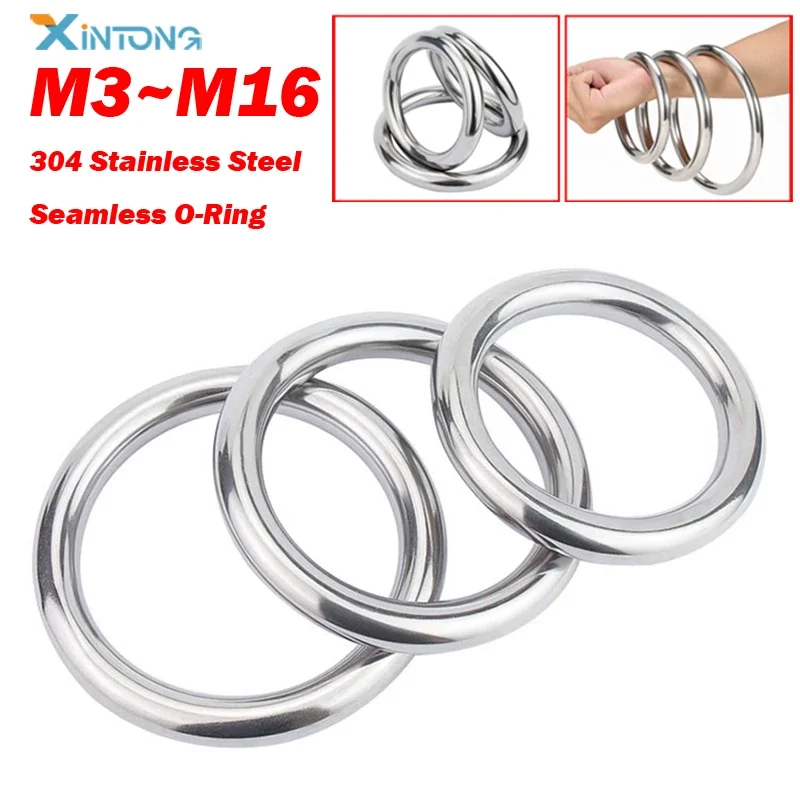 

Сварные круглые кольца из нержавеющей стали 304 для тяжелых условий эксплуатации, твердое бесшовное уплотнительное кольцо для такелажа, морской лодки, гамака, йоги, подвесное кольцо