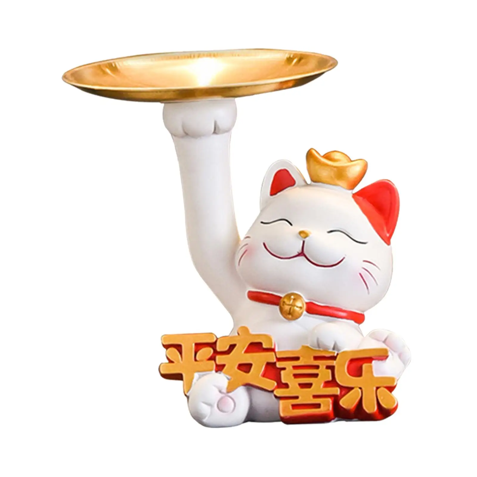 

Art Statue with Tray Sculptures Art Ornaments for Bathroom Office Shelf