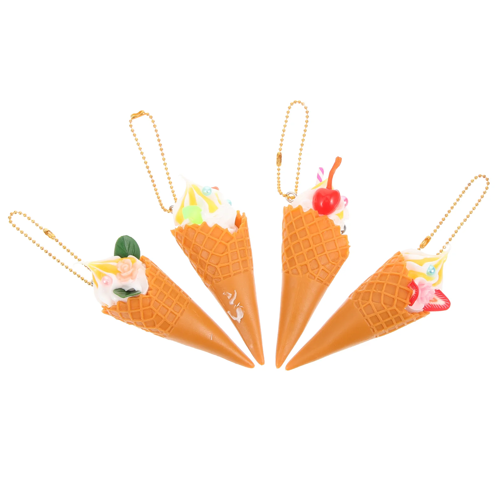 

4pcs Decorative Ice Cream Shaped Pendants Delicate Earring Pendants Bracelet Charms