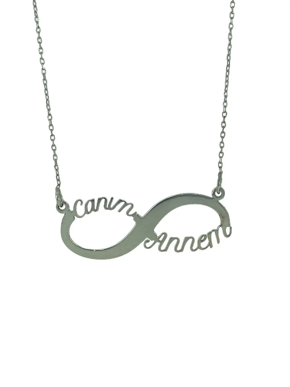 

Dear Mom Printed Infinity Mark 925 Silver Necklace