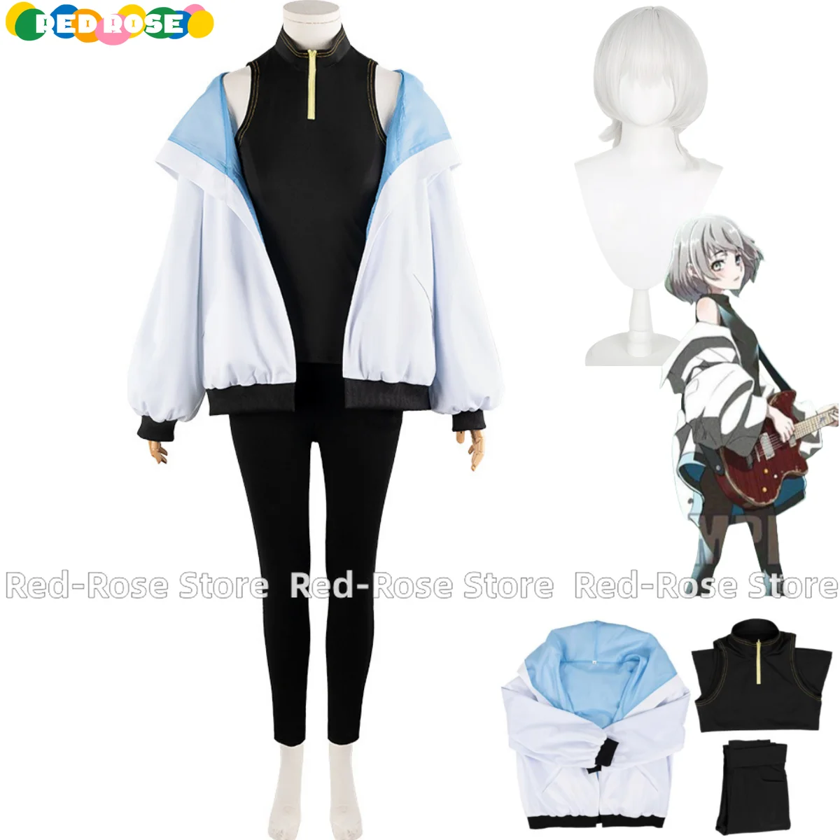 Аниме челка мечта! Это MyGO! Женский костюм для косплея Rana Kaname белый с капюшоном