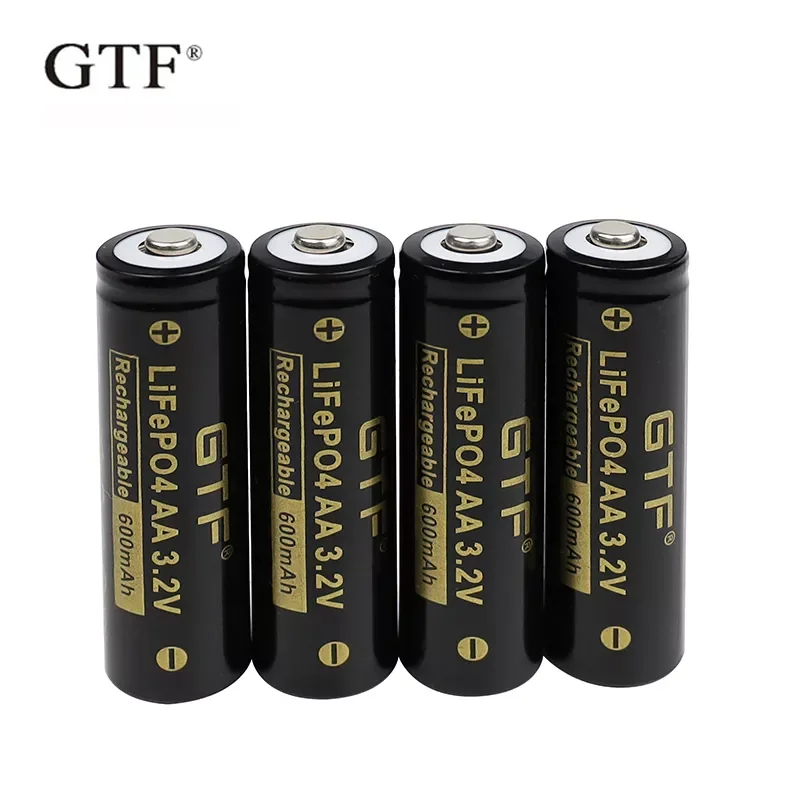 

NEW2023 3.2V LiFePO4 battery AA 14500 rechargeable battery 600mAh lithium battery for Camera and Solar led lights