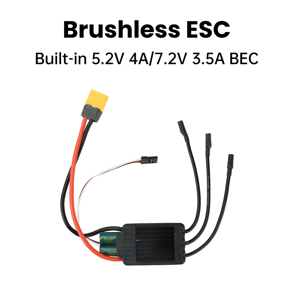 Фото 3-8S AM32 ESC 120A бесщеточный ESC, контроллер двигателя, встроенный 5,2 В/7,2 В 4A BEC, подходит для моделей дронов и вентиляторов №1