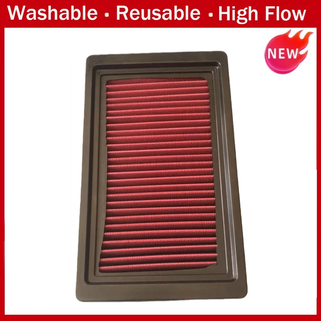 

Автомобильный воздушный фильтр с высоким расходом для Hyundai Elantra (2017-20), Kona (2018-23) 28113F2000 28113-F0000 28113-Q8000, моющийся многоразовый