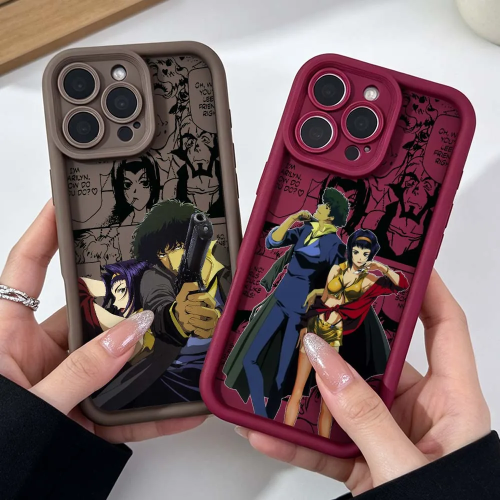 Фото Популярный чехол для телефона с аниме-принтом Cowboy Bebop для Apple iPhone 17 16 15 14 13 12 11 Mini Plus Pro Max, силиконовый чехол Eye Ladder №2