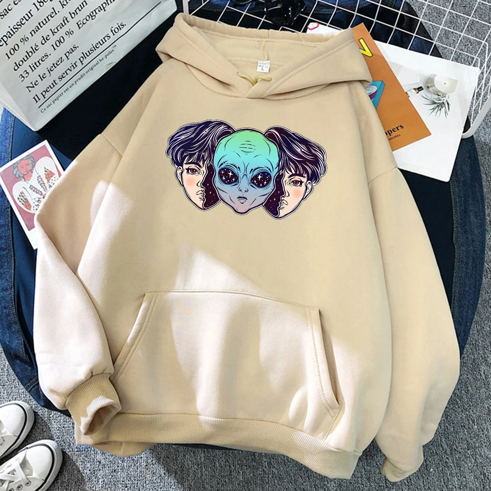 

Outer Space Alien Disguised As Human Boy Prints Mens Hoody Crewneck Fleece Clothing Fashion Pocket Pullover Casual Man Hoodies