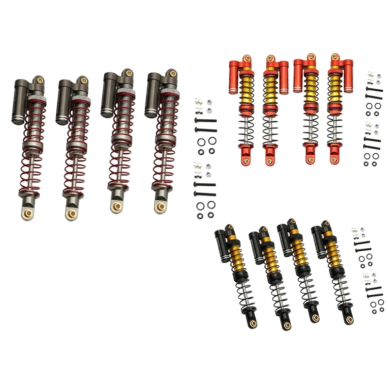 

COOL RACING 4 шт. амортизатор масляной Подвески RC 105 мм двойной пружинный амортизатор для 1/10 SCX10 TRX4 D90