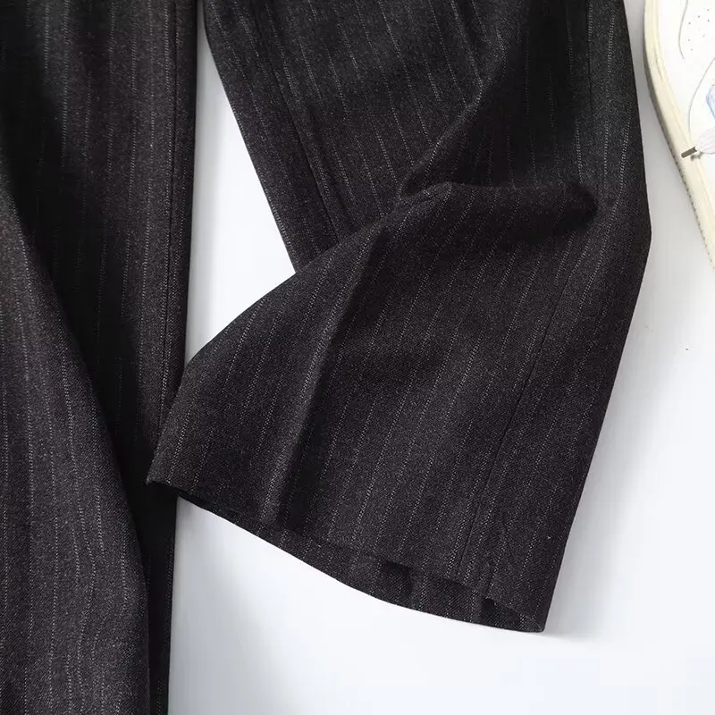 Брюки Maxdutti французские минималистичные ретро серые повседневные брюки с прямыми