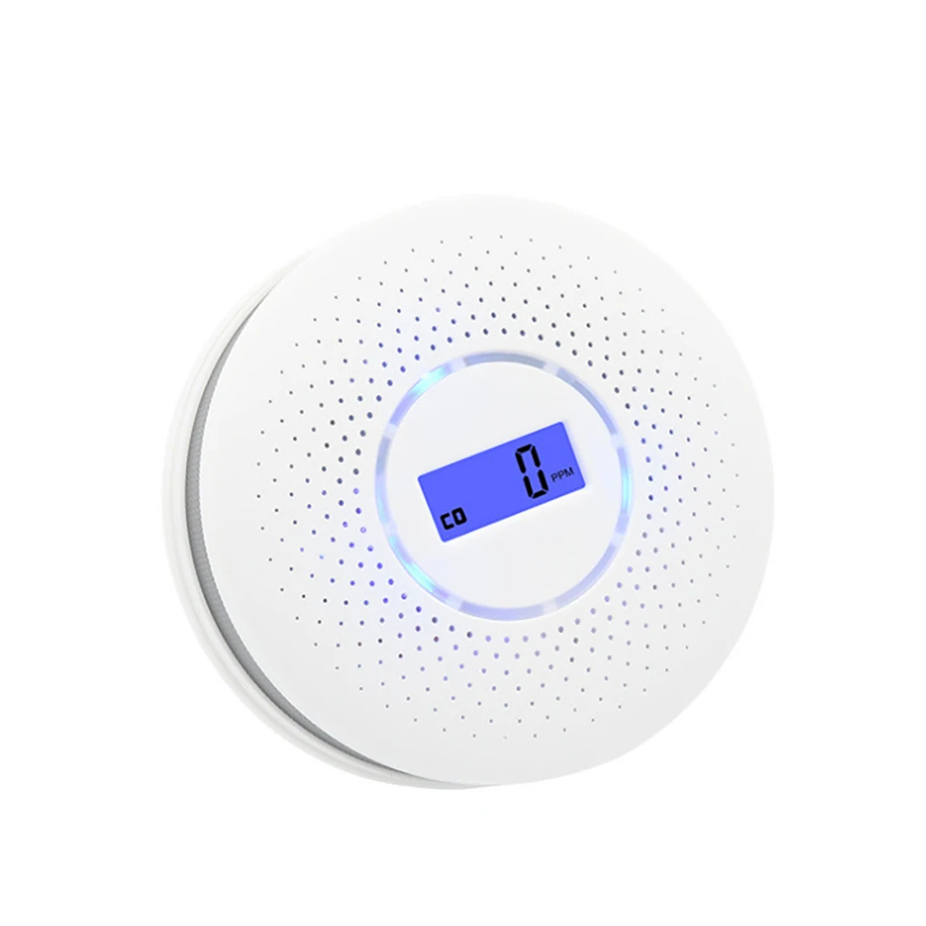 

2 in 1 Fog Detector Sound-light Alarm Composite Sensor Clock LED Indicator Warning Digital Display for BBQ Home