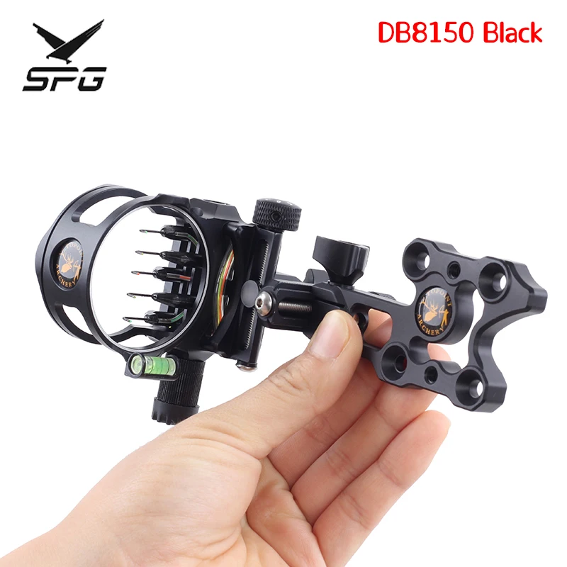 1pc DB8150 5 Pin Sight CNC Aluminum 0.019 Left and Right Handed for Compound Bow Sight Archery Hunting Accessories