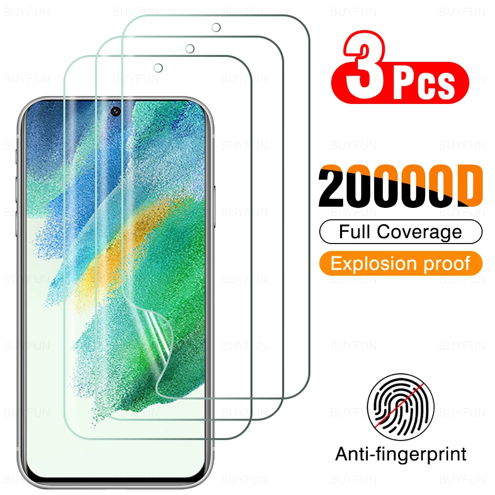 

Защитная пленка для экрана Samsung Galaxy S21 FE 5G S21 S22 S20 Ultra S22 S20 S21 Plus 5G, Гидрогелевая пленка на S 20 FE, защитная пленка, 3 шт.