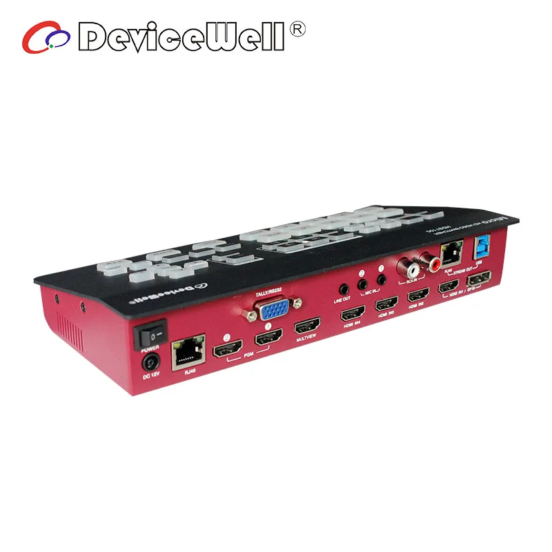 Супер мини-переключатель DeviceWell HDS7105 4 HD-MI + 1 DP вход 5-канальный 1080P OBS Stream HD SDI