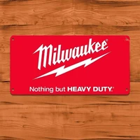 tin sign milwaukee red tools garage advertisement wall decor tin sign pub home metal wall art iron painting 8x12 inches