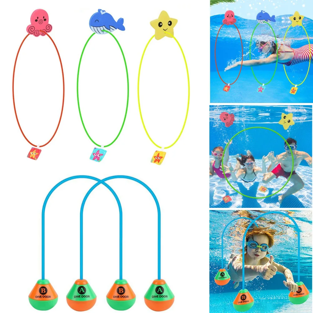 

Swimming Training Diving Toy Rings Strong Resilience Diving Swim Through Rings Wear Resistance No Deformation for Boys Girls