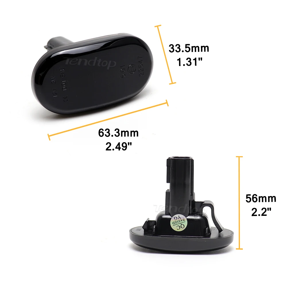 Динамический боковой габаритный фонарь указатель поворота повторитель мигалка