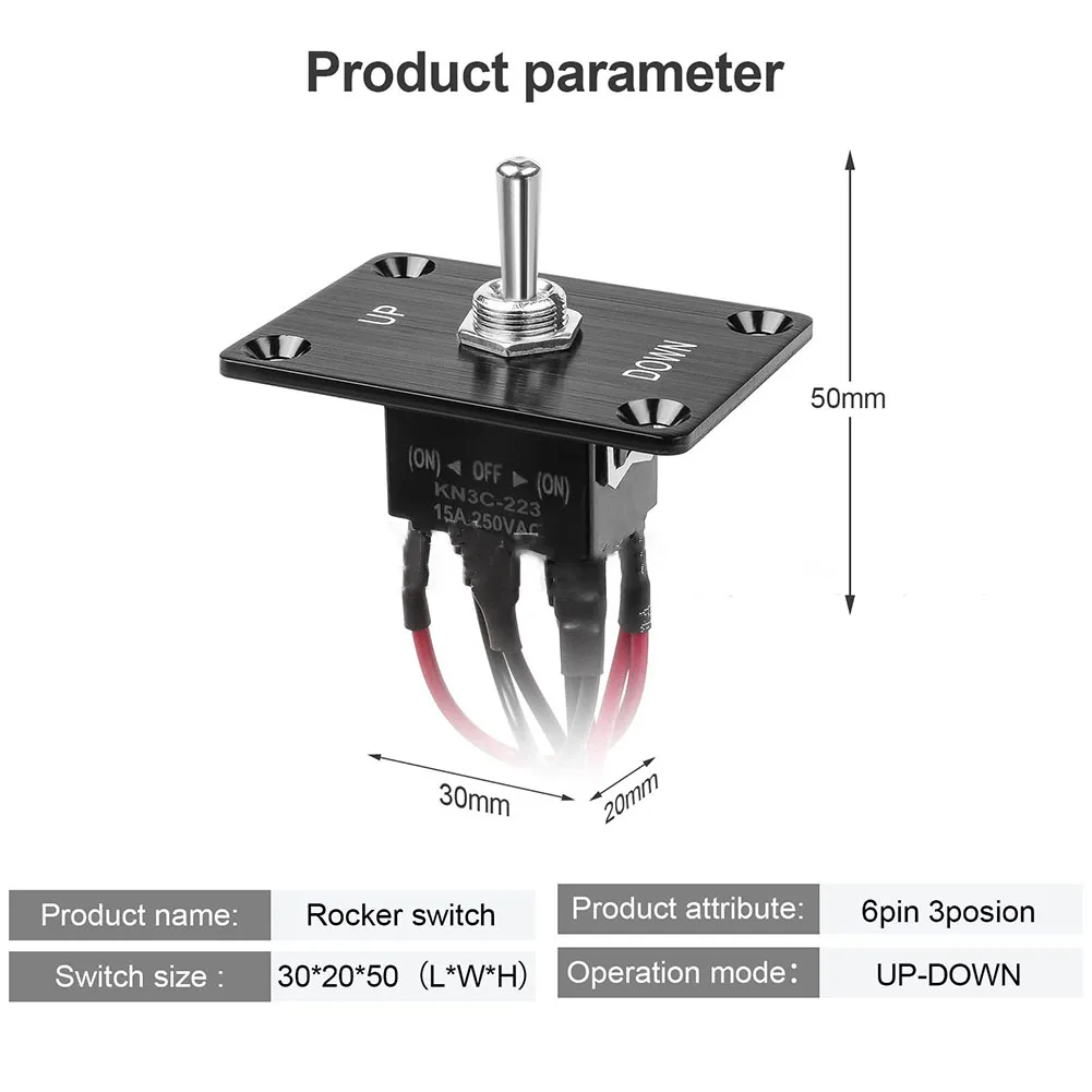 Кулисные тумблеры обратный переключатель мгновенной полярности 6-контактный