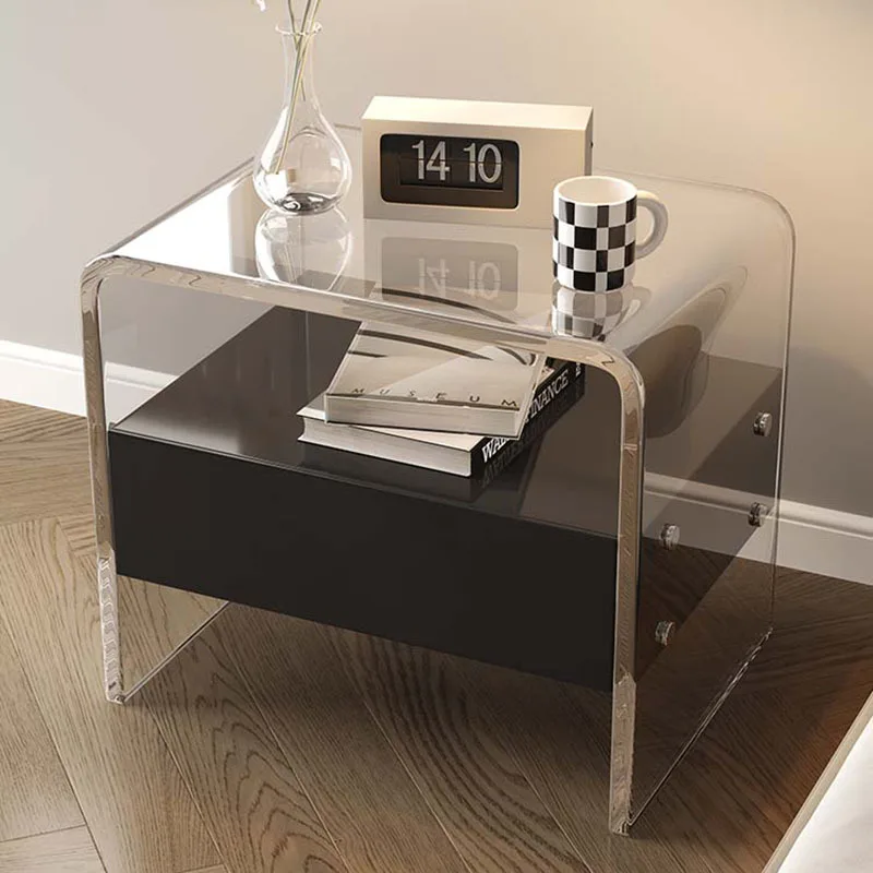 Белые скандинавские кофейные тумбочки для хранения документов ящики из МДФ