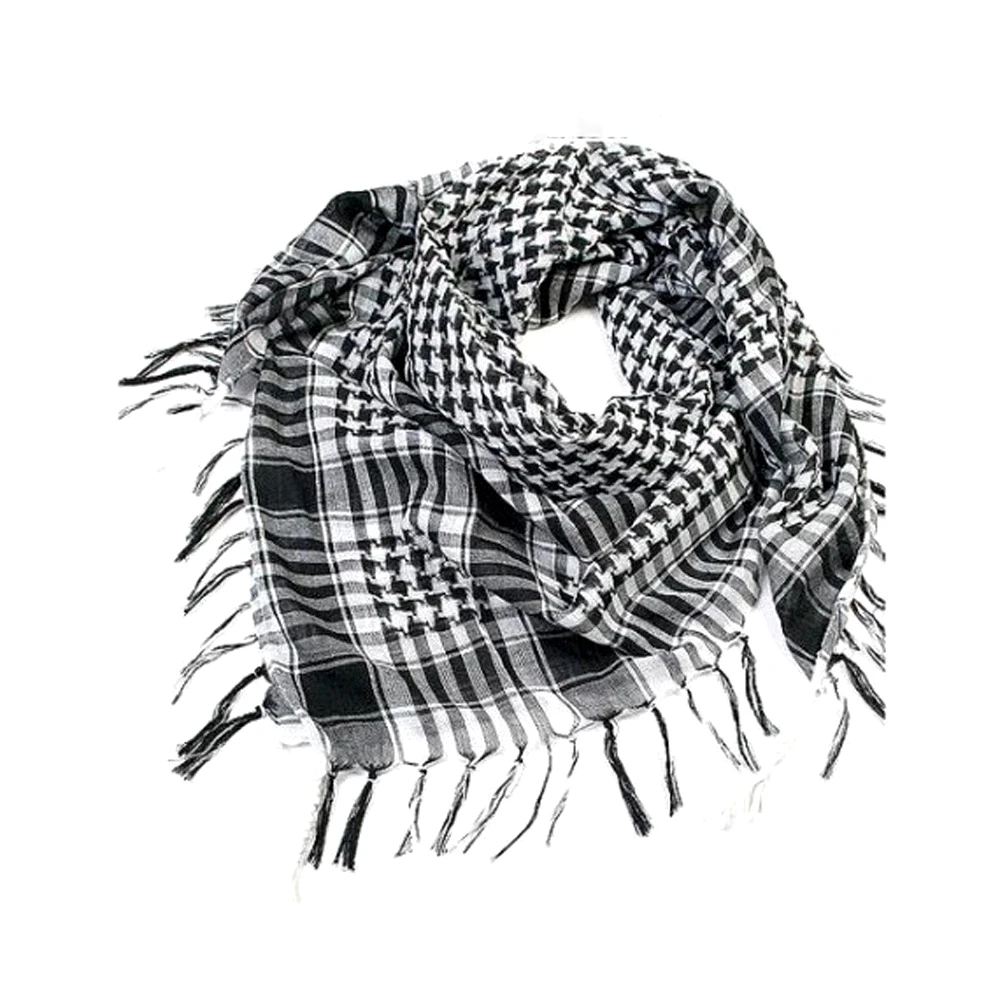 Festival Desert Scarf, Palestine Scarf,Bandana, Face Cover,Military Keffiyeh,Tan  and Black,Best Friend Gift