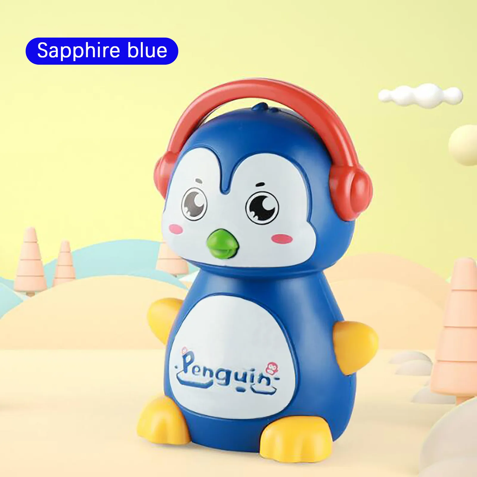 Детская игрушка с прессом маленький пингвин животное инерционная скользящая
