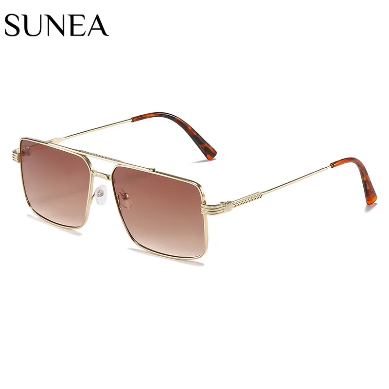 

Women Sunglasses Fashion Suqare Sunglass Double Bridge Sun Glasses Retro Men UV400 Gradients Shades Driving Eyewear
