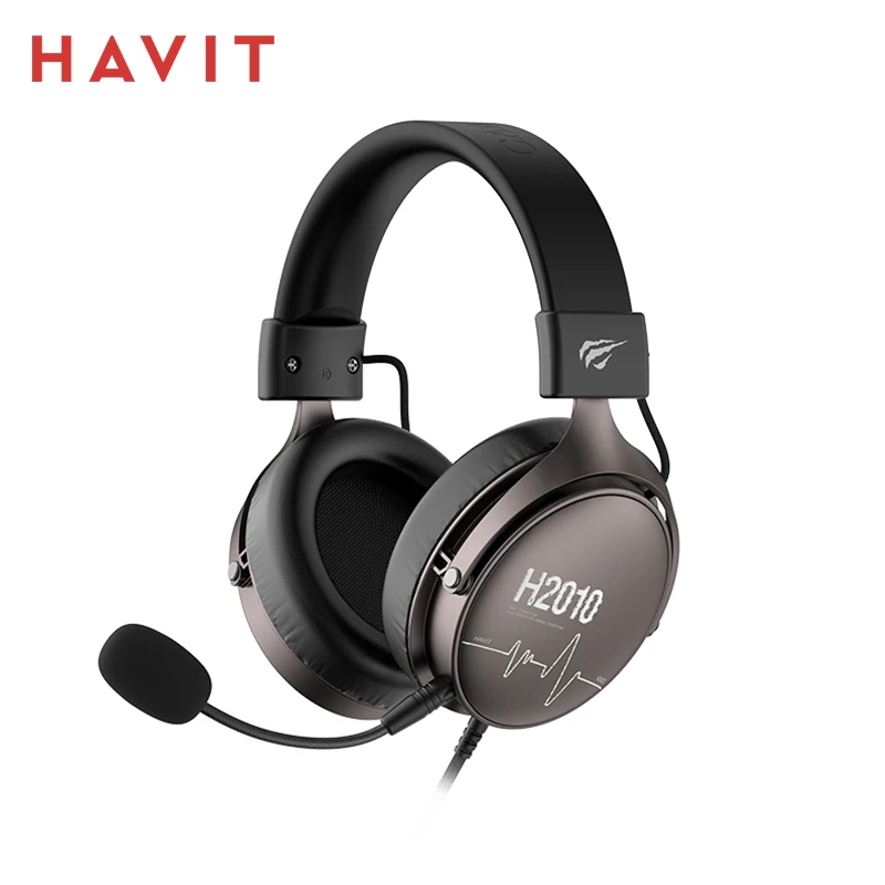 HAVIT 3.5mm Wired Gaming Headphone with Pluggable Mic 50mm Speaker Surround Sound Over Ear Monitor Headset for PC PS4 PS5 Phone