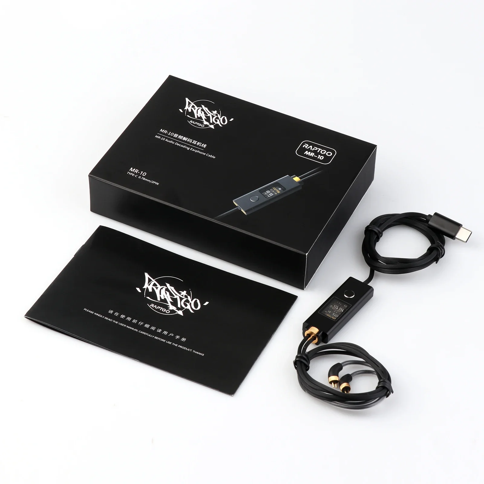 RAPTGO MR-10 TYPE-C 0 78 мм/2PIN Аудио декодирование кабеля для наушников