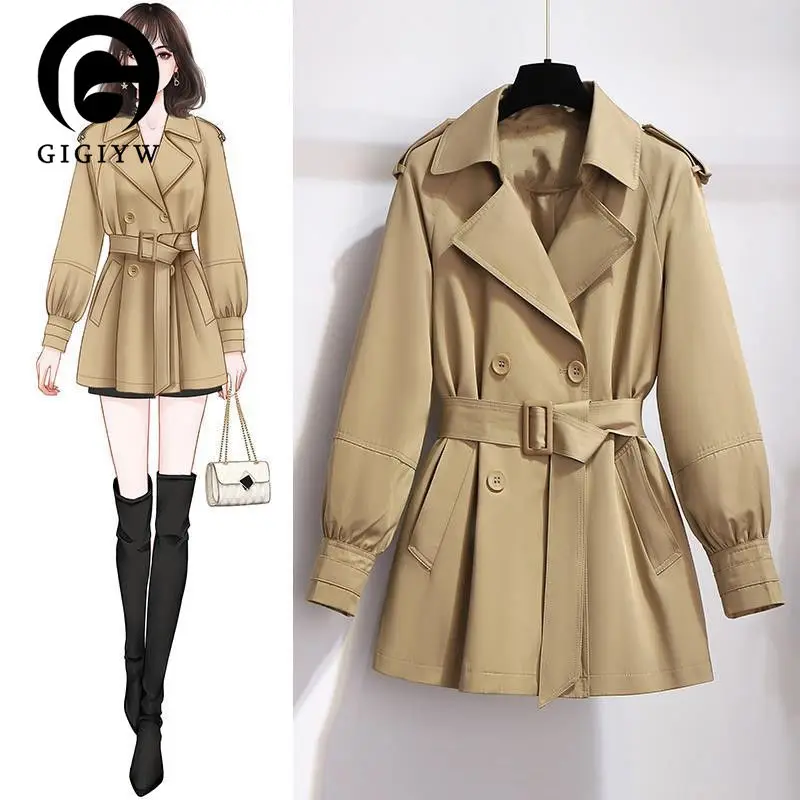 

GIGIYW Women New Short Western style Windbreaker Autumn Coat autumn winter women new
