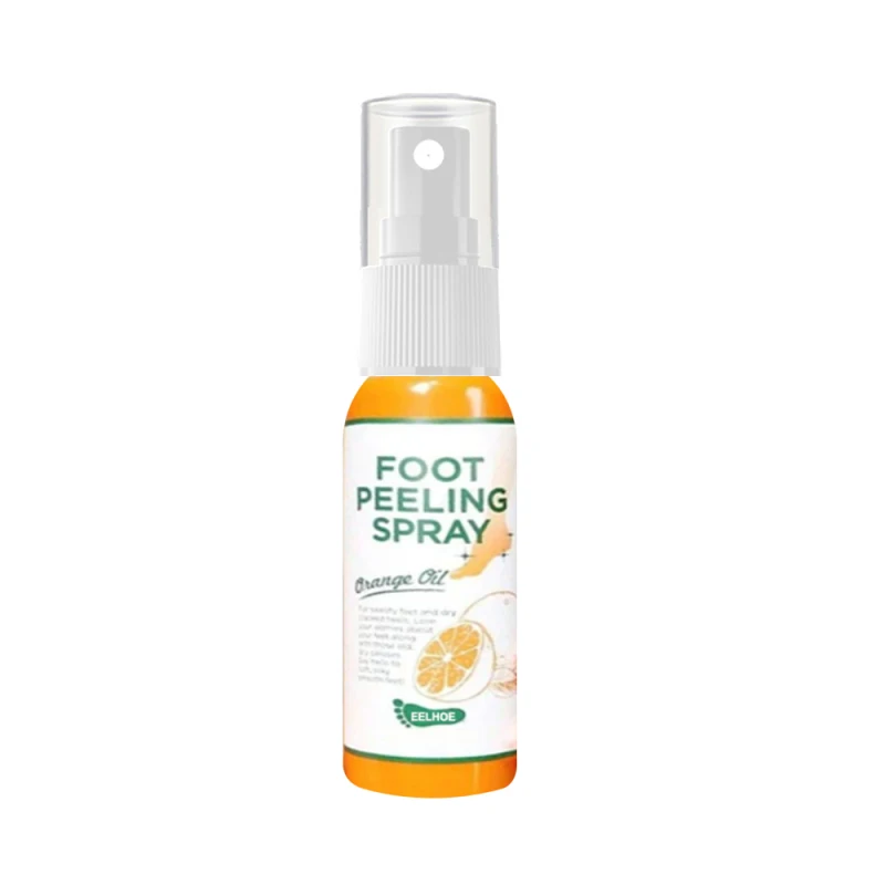 

Foot Peeling Spray Cleansing Antimicrobial Natural Orange Podiatry Spray Pedicure Hands Dead Skin Exfoliator Foot Care Cleansers