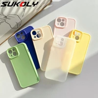 for iphone 13 pro max 12 11 pro xs max xr x 8 7 plus solid candy color silicone phone case shockproof lens protection cover