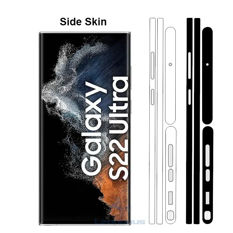 

Colorful Plain Color Side Skin for Samsung Galaxy S23 S22 Ultra Border Protector Film Cover Wrap Anti-scratch Durable Stickers
