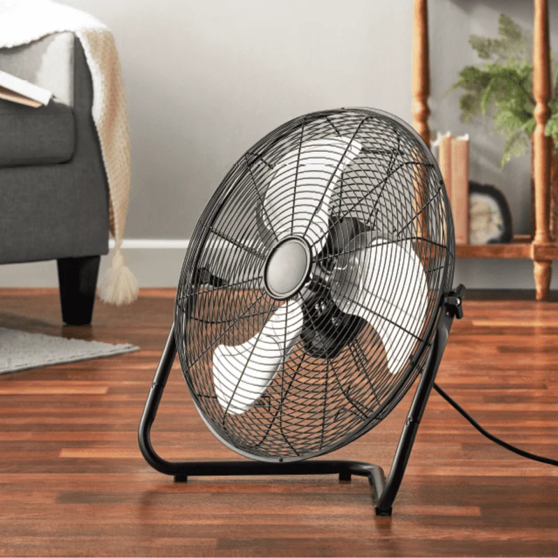 

inch 360 Degree Pivot High Velocity Steel Floor Fan , Black