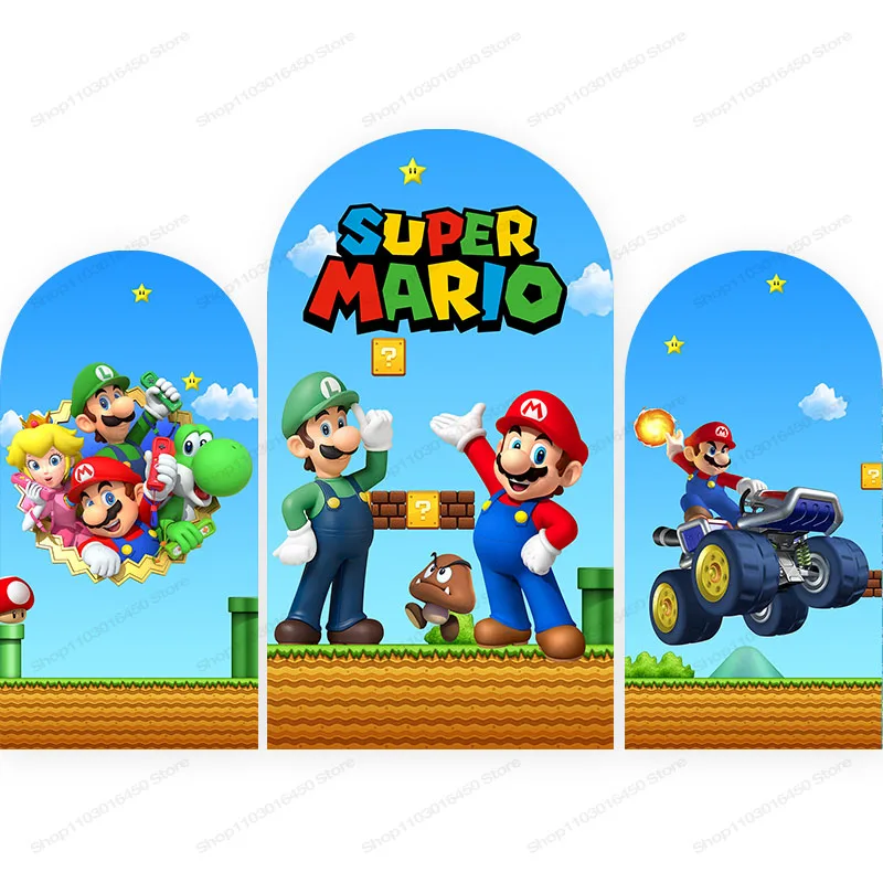 Студийный фон из полиэстера для фотосъемки с изображением супер Марио братьев