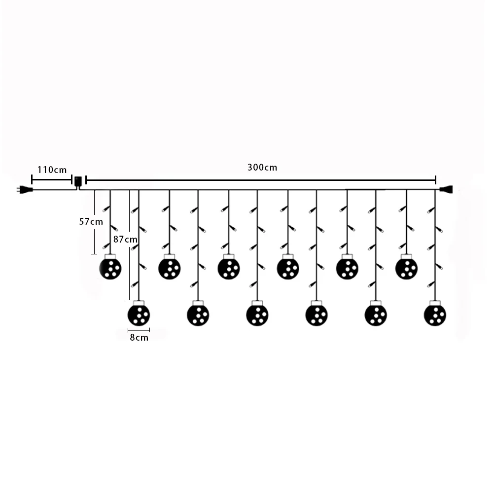 Наружная Светодиодный ная гирлянда водонепроницаемая подвесная лампы для дня
