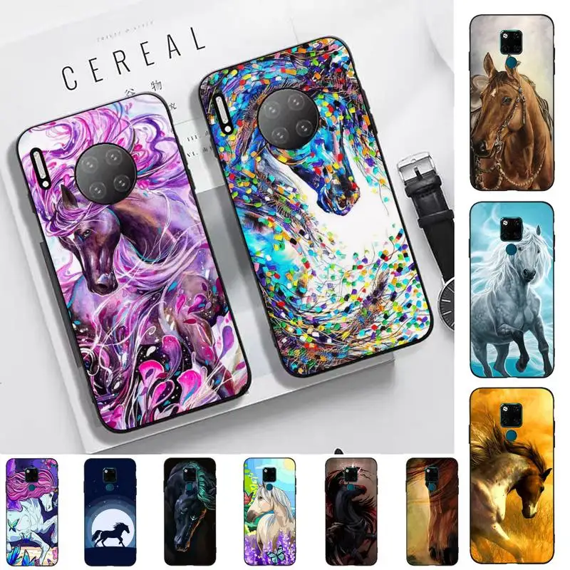 

Horse Art Painting Phone Case for Huawei Mate 20 10 9 40 30 lite pro X Nova 2 3i 7se