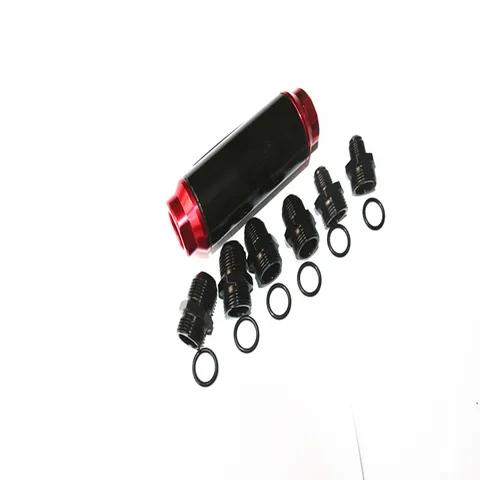 Универсальный Гоночный автомобильный топливный масляный фильтр с адаптером AN6/AN8/AN10 и 40 микрон 44 мм