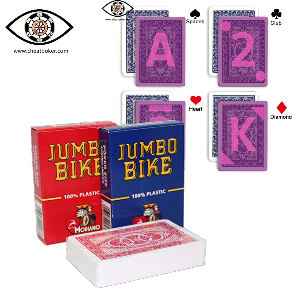 

Modiano Marked Playing Cards for UV Jumbo Bike Magic Show Decks Plastic Anti Cheating Poker