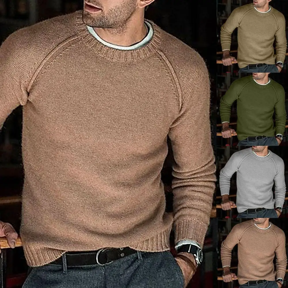 

Sweater Office knitted pullover long sleeve O collar monochrome pullover fall/winter knitted sweater pullover knitted jacket