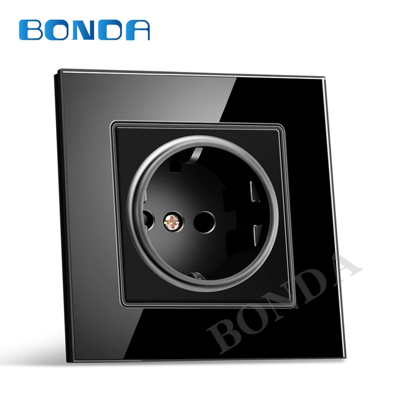 

BONDA Европейский стандарт белая черная золотая настенная розетка