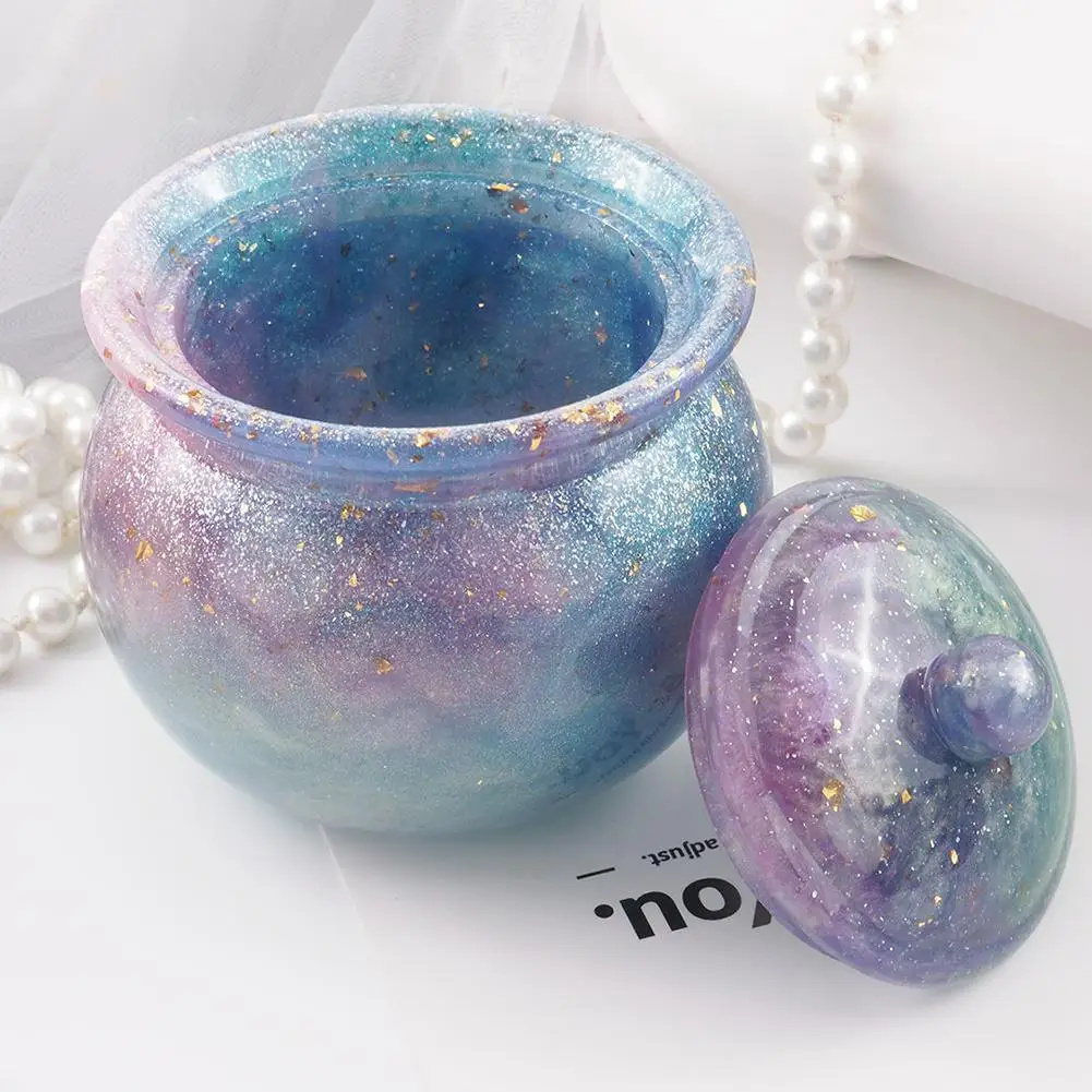 

Silicone Storage Jar Mold Diy Jar Storage Bottle Resin Mould Holder Candle Molds With Casting Box Mold Lid Epoxy With Resin P8d5
