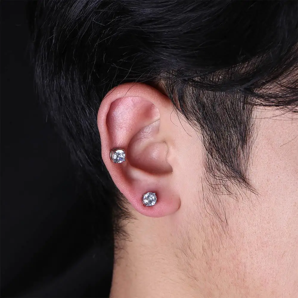 Элегантные винтажные круглые серьги без пирсинга для мужчин и женщин