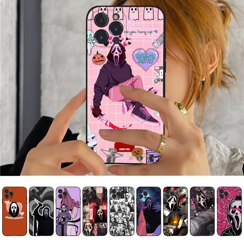 

Ghostface horror Phone Case For iPhone 13 Pro MAX 14 11 12 Mini X XS XR 6 7 8 Plus SE 2020 Soft TPU Cover