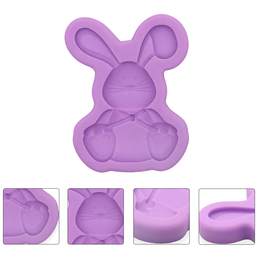 

2Pcs Rabbit Pattern Baking Molds Easter Rabbit Chocolate Baking Molds (Violet)