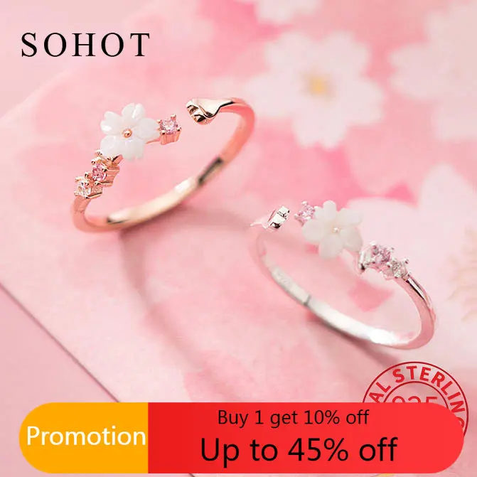 

Женское регулируемое кольцо из серебра 925 пробы с фианитами