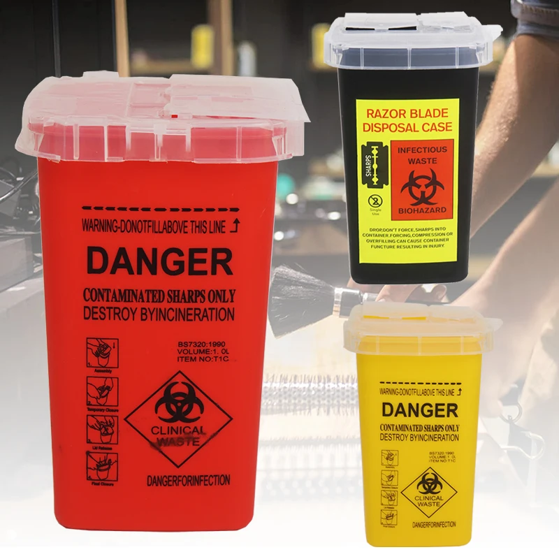 

High Capacity Blade Recycling Storage Box Razor Blade Disposal Case Trash Waste Sharp Object Collection Processing Container