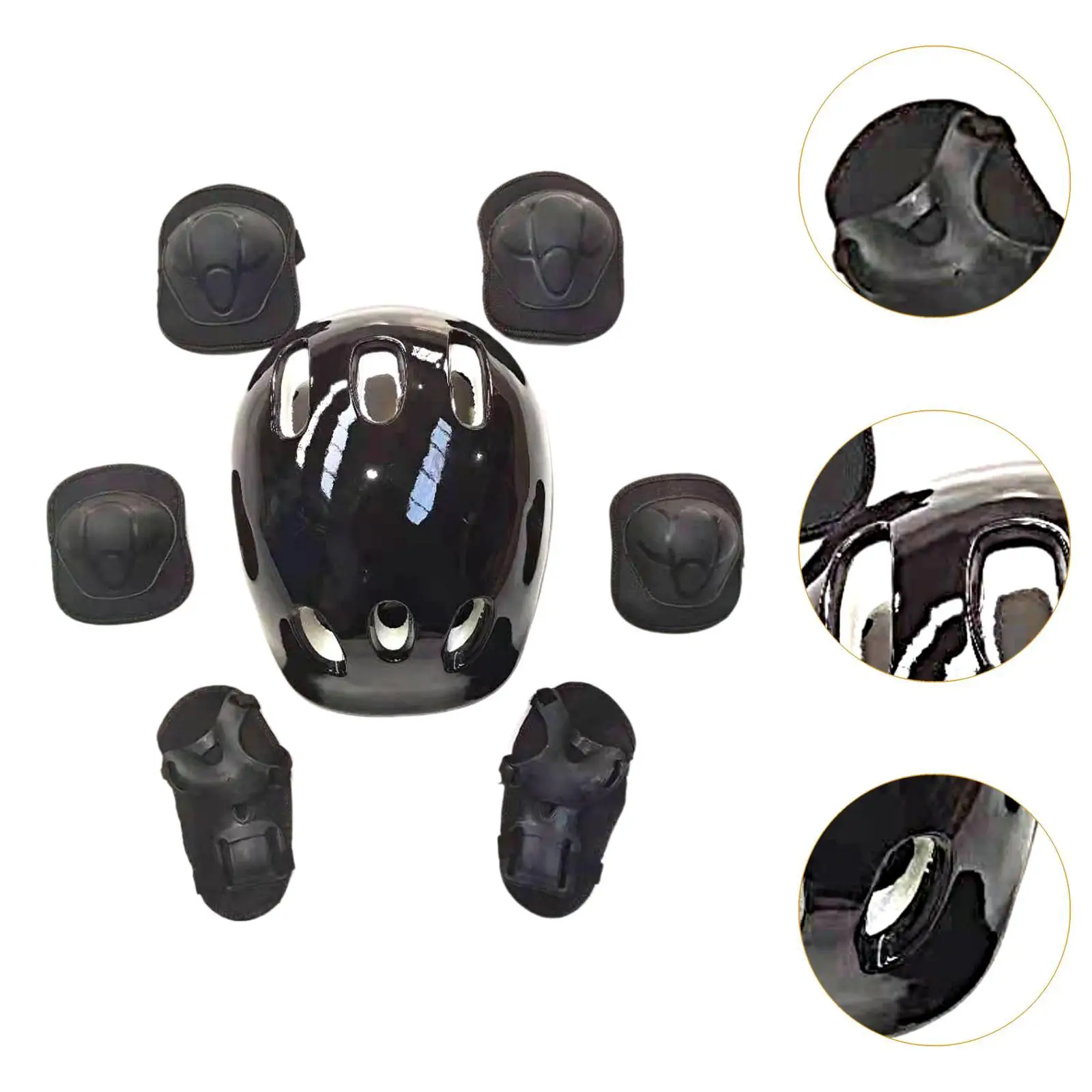 7 шт./компл. детский велосипедный шлем ударопрочный амортизирующий для катания на