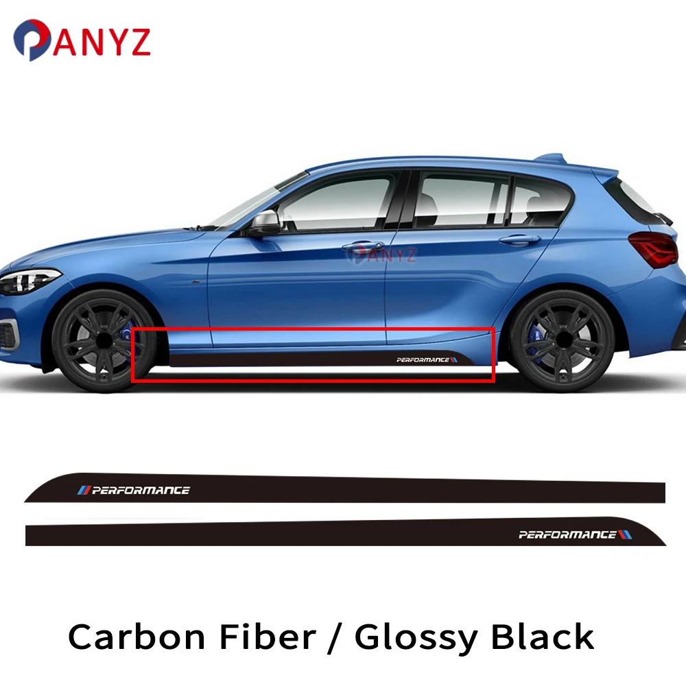 Наклейки в полоску с боковой юбкой, 2 шт., наклейка «сделай сам» для BMW 1 серии F20 F21 F40 118i 128i 135i M, спортивные аксессуары