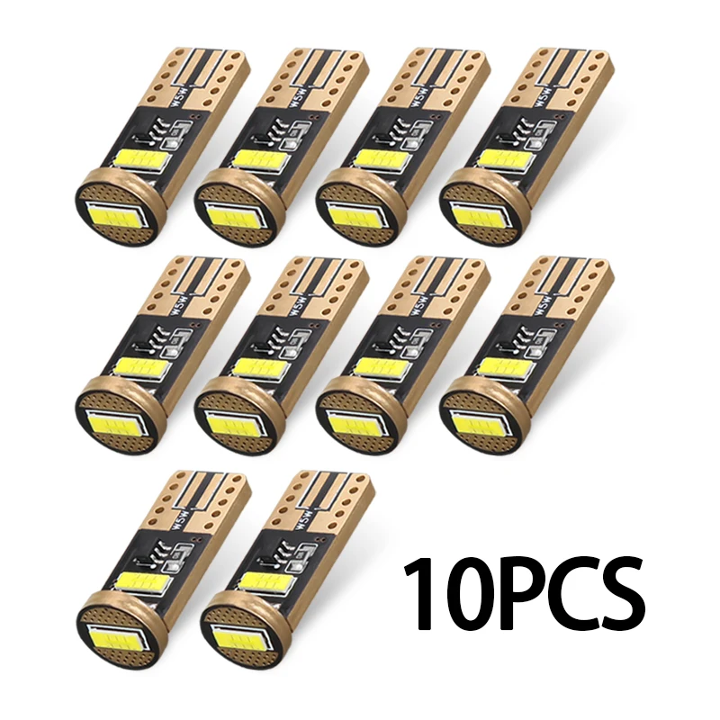 

10 шт. супер яркий 2055 чип 3SMD T10 светодисветодиодный W5W купольный автомобильный светильник для салона автомобиля лампы для чтения купольные Св...