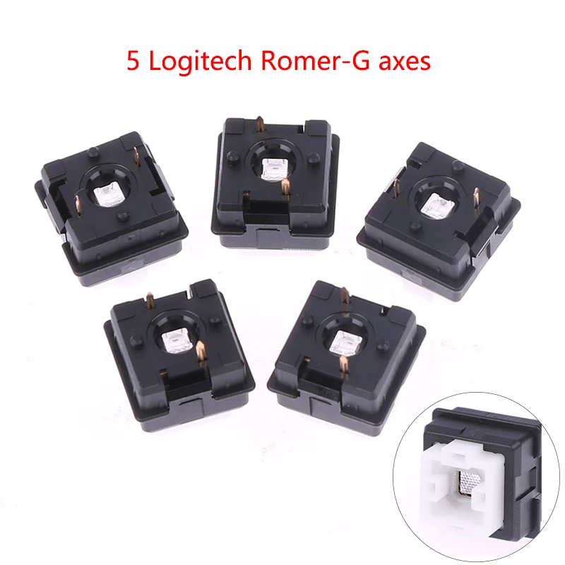 

5Pcs Romer-G Switch For G910 G810 G310 G413 G512 G613 Mechanical Keyboard Shaft Change Shaft Black Switch